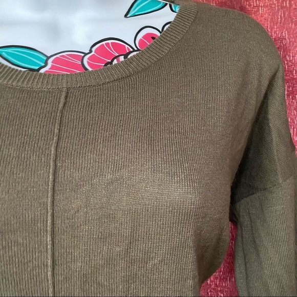 Francescas Olive Green Tie Front Long Sleeve - Picture 4 of 4